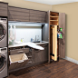 Laundry Rooms : The laundry room is undergoing a renaissance in the home. Accessible cabinetry, storage for small miscellaneous items, including outdoor footwear and clothing as well as cleaning products has become