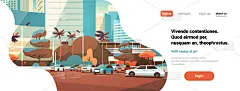 建筑外部,摩天大楼,停车场,在上面,现代,城市,商务,汽车,植物群,自然美