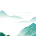 国潮 山水 插画 矢量 山水图形 免抠素材 PNG  (1)