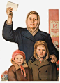 苏联母亲与两个小孩高清素材 免费下载 页面网页 平面电商 创意素材 png素材