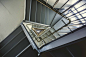 triangle staircase architecture modern indoors spiral steps city urban steel structure building endless 