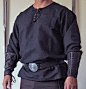 Medieval Celtic Viking Long Sleeves Shirt Plain.