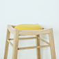 吱音原创圆方凳纯实木板凳梳妆凳新中式设计师家具餐椅子床边茶几