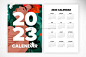 现代时尚2023元旦新年日历台历挂历设计Id模板源文件 Yearly Wall Calendar 2023插图7