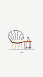 Cute Hand Painted Furniture Chair Illustration Instagram Highlight