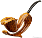 Intriguing.  Maigurs Knets Smooth Aussie Calla Lily Pipes at Smoking Pipes .com