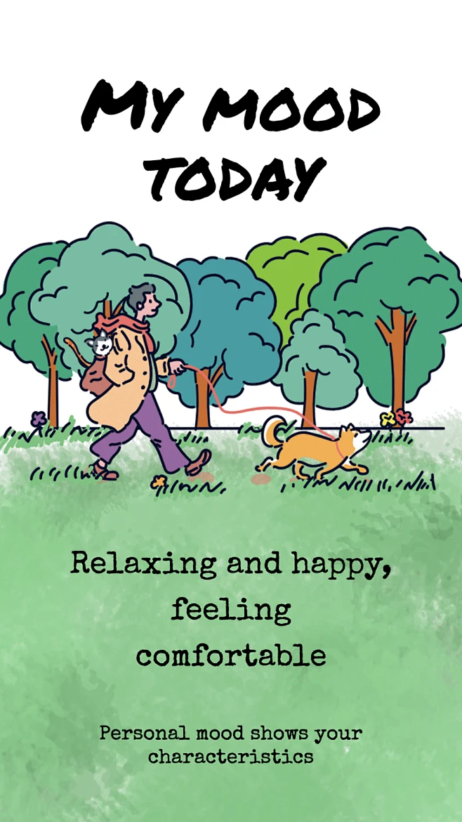 simple-fresh-cartoon-personal-mood-record-instagram-story