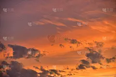 阴天，燃烧的天空，壁纸