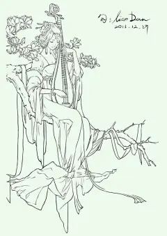 ———自己收藏的线稿以及古风图。_看图_古风线稿吧_百度贴吧