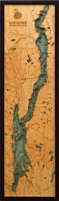 LAKE GEORGE New York 13.5 x 43 LaserCut by LakeMapsInk on Etsy, $248.00: 