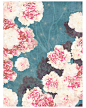 Night Peonies on Blue | Cozamia ~ Beautifully Chic & Vibrant Art