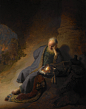 先知耶利米哀悼耶路撒冷的毁灭Jeremiah Lamenting the Destruction of Jerusalem 伦勃朗（Rembrandt Harmenszoon van Rijn）