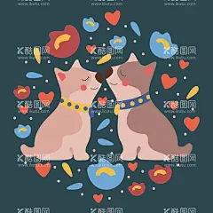 卡通狗  - 源文件下载【酷图网】七夕节,七夕,浪漫动物,情人节狗,情人节,动物,情侣,爱情,浪漫,狗,狗插画,卡通狗,可爱狗,可爱小狗,小狗插画,小狗,素材,元素,插画,插图,矢量,图片,狗图案,狗素材,治愈,可爱,萌,一对,海报素材,小动物,卖萌,手绘,情人节小狗,情人节动物,爱心,亲密,红心,心,就爱你月,害羞,项圈,宠物,
