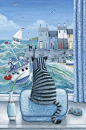 英国插画师 Peter Adderley 《欢乐的海滩》系列插画作品 ​​​​