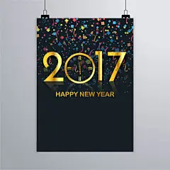 2017#新年#元旦#鸡年#晚会#社团#活动#演唱会#舞会#派对#聚会#夜店#校园活动#宣传#报名#海报#传单#广告#模版#设计素材#矢量#ai#eps#背景#图片#欧美#国外#生日#