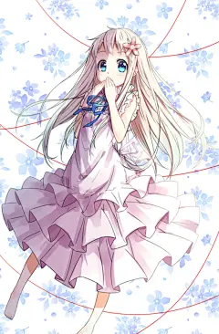 未闻花名 面码 本间芽衣子 pixiv 手绘 壁纸 插画 动漫 二次元 美少女 萌 可爱 萝莉 by畩箂_二次元 我们仍未知道那天所见的花的名字