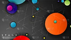 行星,太空,星星,平坦的,背景,暗色,技术,壁纸,模板,现代