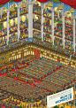 Where's Wally-style ad campaign highlights lack of women in the Egyptian workforce : It takes concentration to spot the sole woman in these crowds of workers, depicted by illustrators IC4Design and marketing agency DDB for UN Women in Egypt