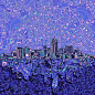 Denver Skyline Painting - Denver Skyline Abstract 4 by Bekim M