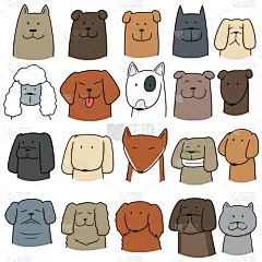 狗,可爱的,华丽的,纯种犬,动物,装饰物,腊肠犬,贵宾犬,布置,绘制