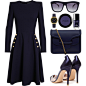 A fashion look from May 2014 featuring blue dress, high heel shoes and leather purse. Browse and shop related looks.