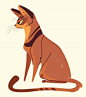 来自插画师 Heather Nesheim 笔下的猫咪 ​​​​