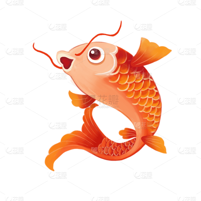 中国风春节锦鲤元素贴纸