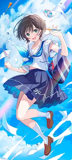 あかもく   二次元少女   
动漫壁纸  水手服