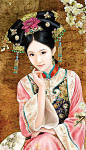    一树梨花落晚风，花雪，小窗，月影，香暗…