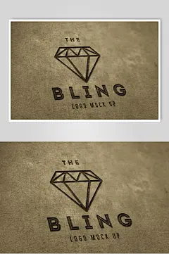 皮具立体纹logo展示效果样机