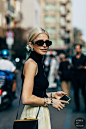 Milan SS 2019 Street Style: Caroline Daur : Caroline Daur between the fashion shows.