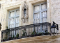 wrought iron balcony railing: 