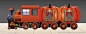 卡通南瓜火车3D拍照造型背景