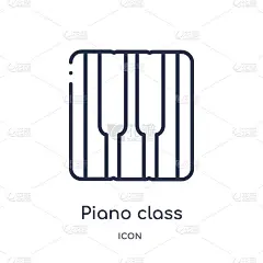 piano class icon from music outline collection. Th