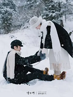 确定不是电影海报？！这组雪景婚纱照太绝了
