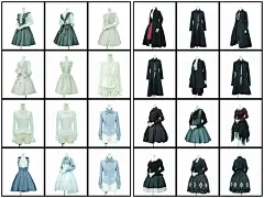 古典英伦风格Lolita服装，多视图，细节图~-照片集合-微元素 - Element3ds.com!