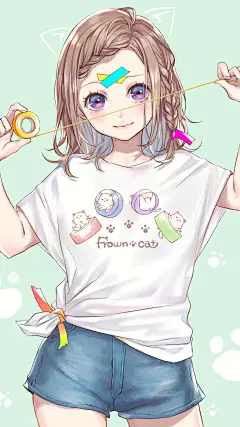 日本画师青红原画插画时尚少女厚涂CG壁纸图集美术图片素材 – ACG图包网