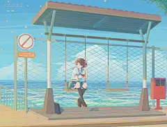 —站台系列插画—_唏嘘的星辰__插画师作品_涂鸦王国gracg.com