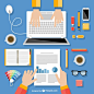 Teamwork vector template Free Vector