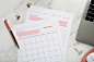Close up on calendar design
