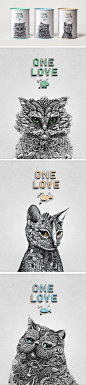 ONE LOVE Cat food Design