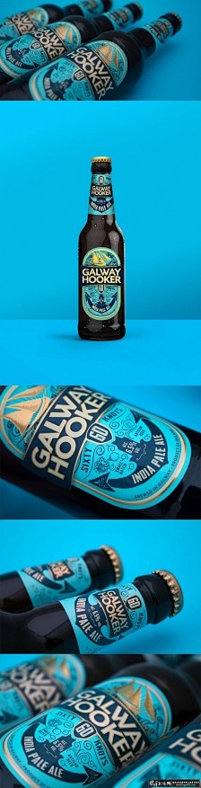 啤酒包装 蓝色时尚啤酒包装设计 啤酒广告...
