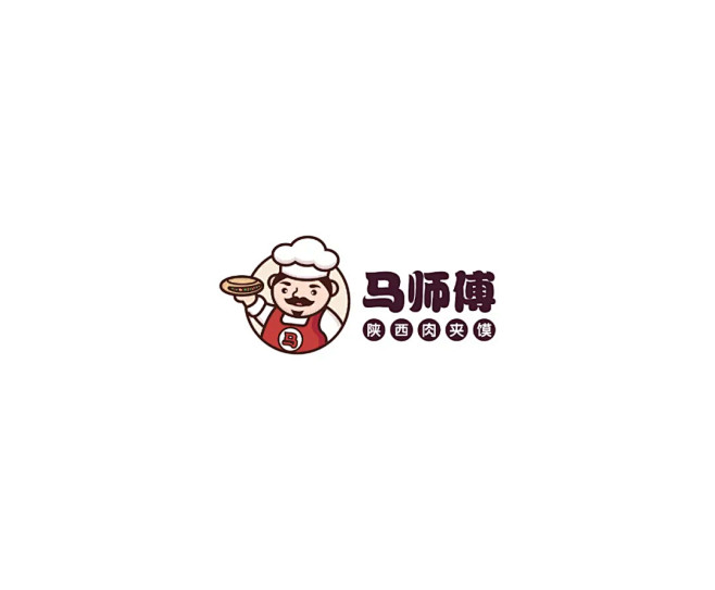 学logo马师傅肉夹馍小吃logo餐饮logo卡通人像卡通logo现代logo