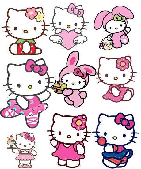 hello kitty卡通猫psd素材-...