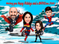 Family Superhero Portrait from your photo, Superhero family, Family Portrait image 6