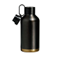 Rbt By Rabbit Beer Growler In Brass/black - Store and transport your beer in sophisticated style with the rabbit Beer Growler. Made of sleek brushed stainless steel, this sleek container features double-wall insulation, a carry handle, and holds up to 64 