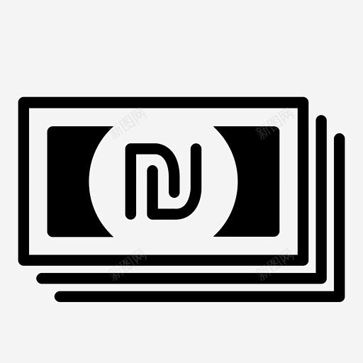 谢克尔钞票一堆钞票谢克尔符号 icon ...