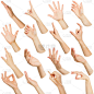 一组显示符号的白人女性的手