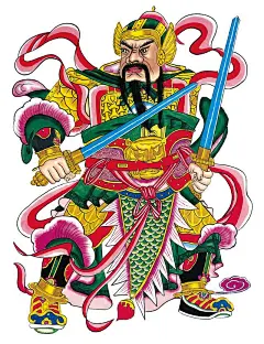 门神扛大刀，小鬼进不来——绘画素材门神系列