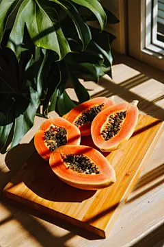 当季新鲜水果红心牛奶木瓜水果图片